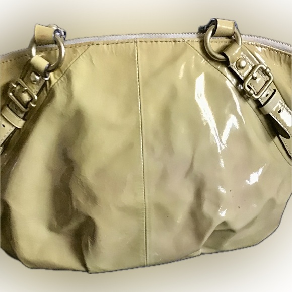 Vintage COACH Patent Leather Satchel | Handbag | Golden Mustard Yellow 🔥🔥 - Picture 16 of 16